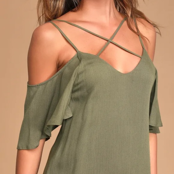 Lulu’s Olive Green Shift Dress - Picture 8 of 8